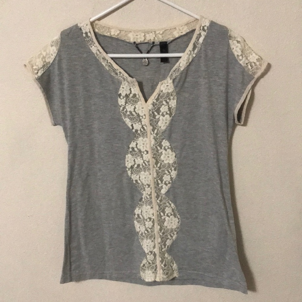 BKE Lace Detail Top